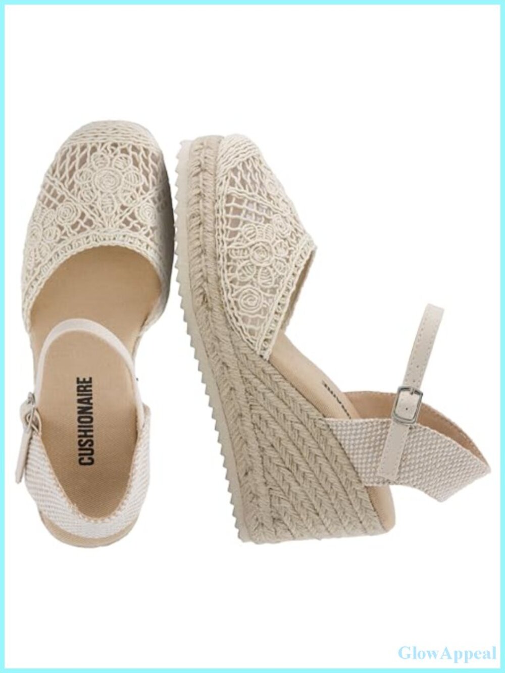 Cushioned Platform Espadrille Wedge Sandals Closed Toe Ankle Strap